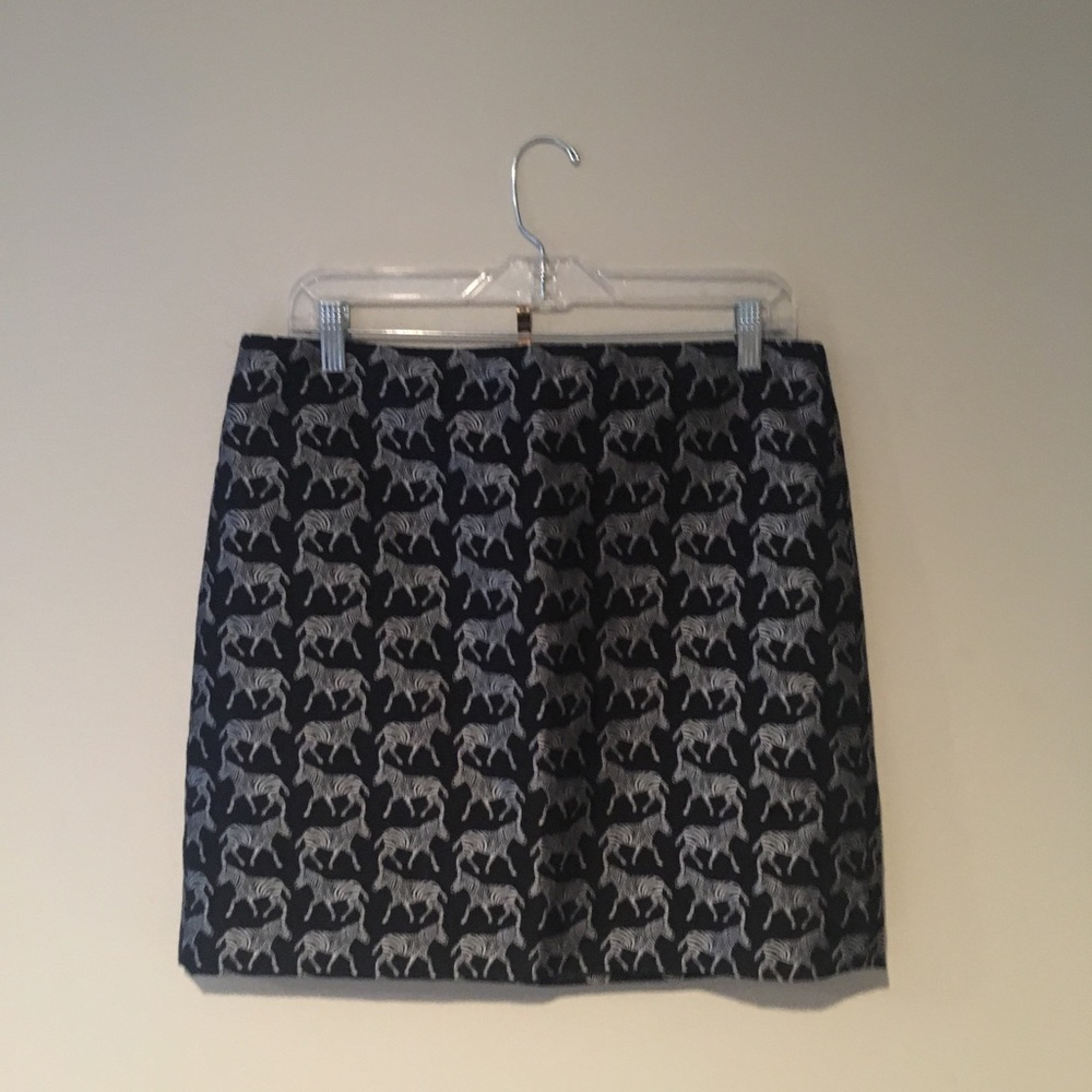 Zebra patterned mini skirt